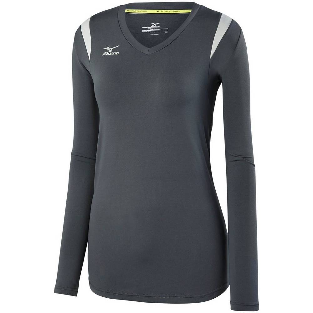 Jerseys Mizuno Balboa 5.0 Long Sleeve Mujer Gris/Plateadas Outlet VPAN-80543